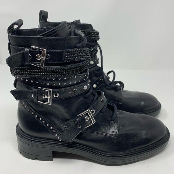 ZARA LOW HEELED LEATHER ANKLE BOOTS - Picture 9 of 16